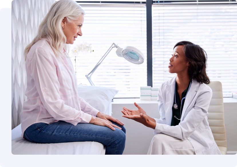 doctor talking with patient